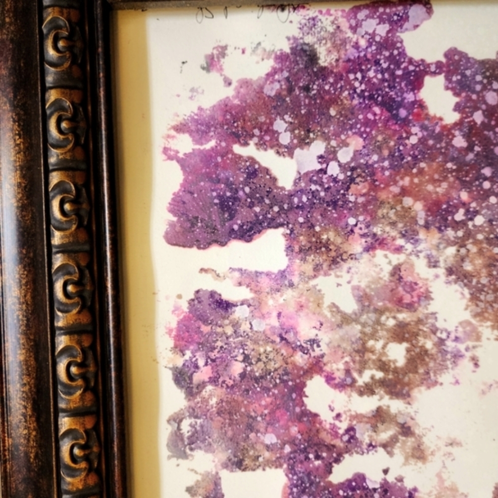 HANDCRAFTED Antique Bronze Frame Painting HANDPAINTED Abstract Art Wall Decor - Picture 5 of 16